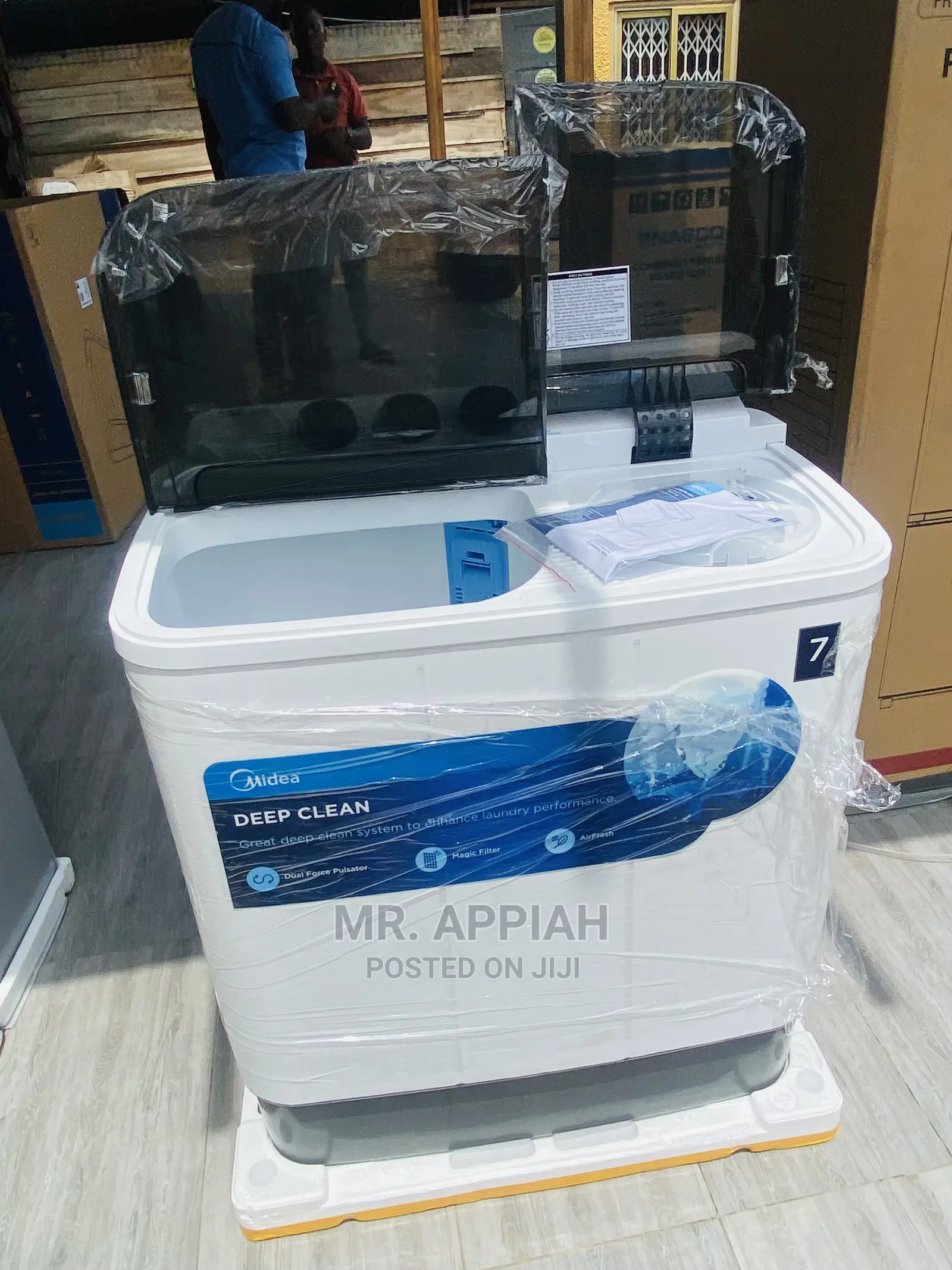 White Color 7kg Midea Washingmachine With Spin Dry,Mta100w70