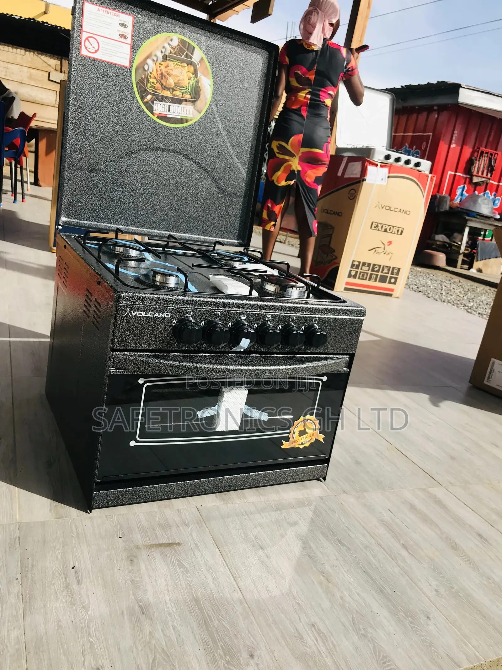 Oven and Grill Black Volcano 50x50  Cooker