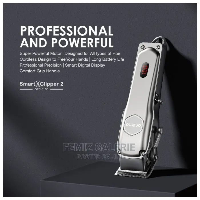 Oraimo Smart Clipper 2 - Silver Professional Hair Clipper