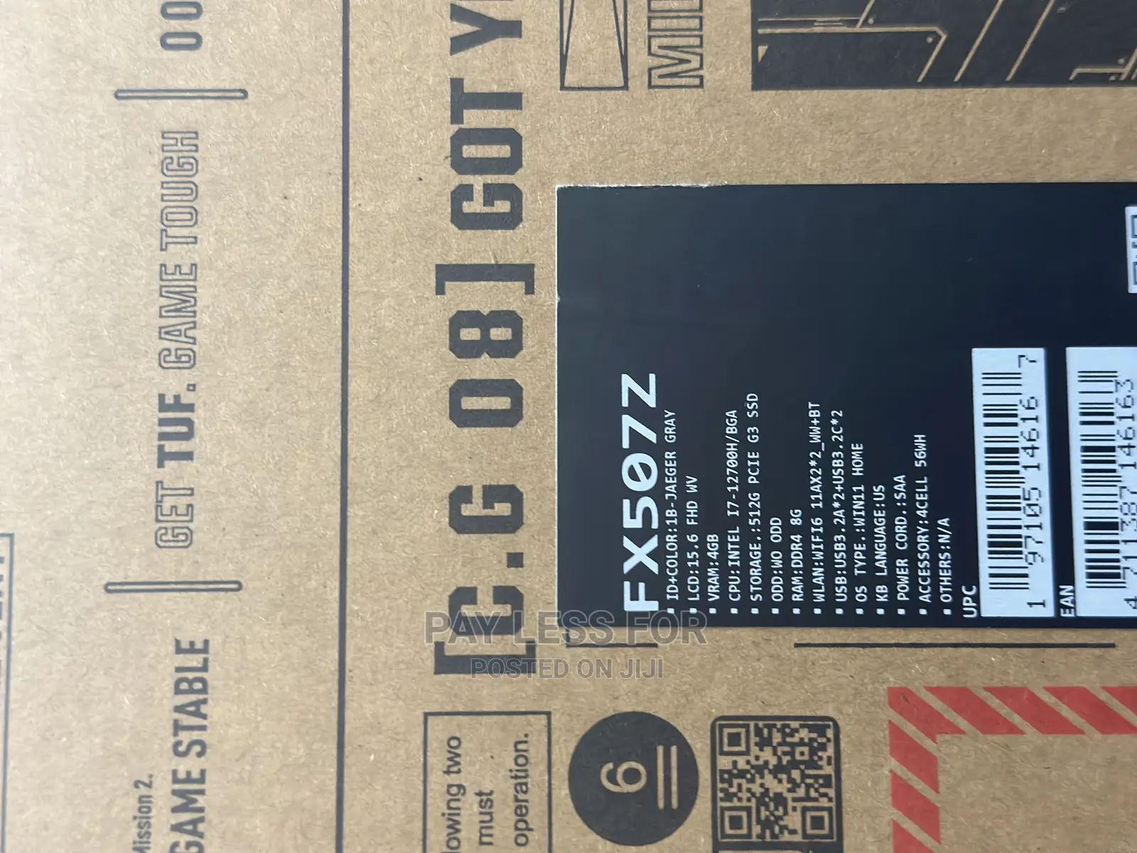 New Laptop Asus TUF Gaming FX504 8GB Intel Core I7 SSD 512GB