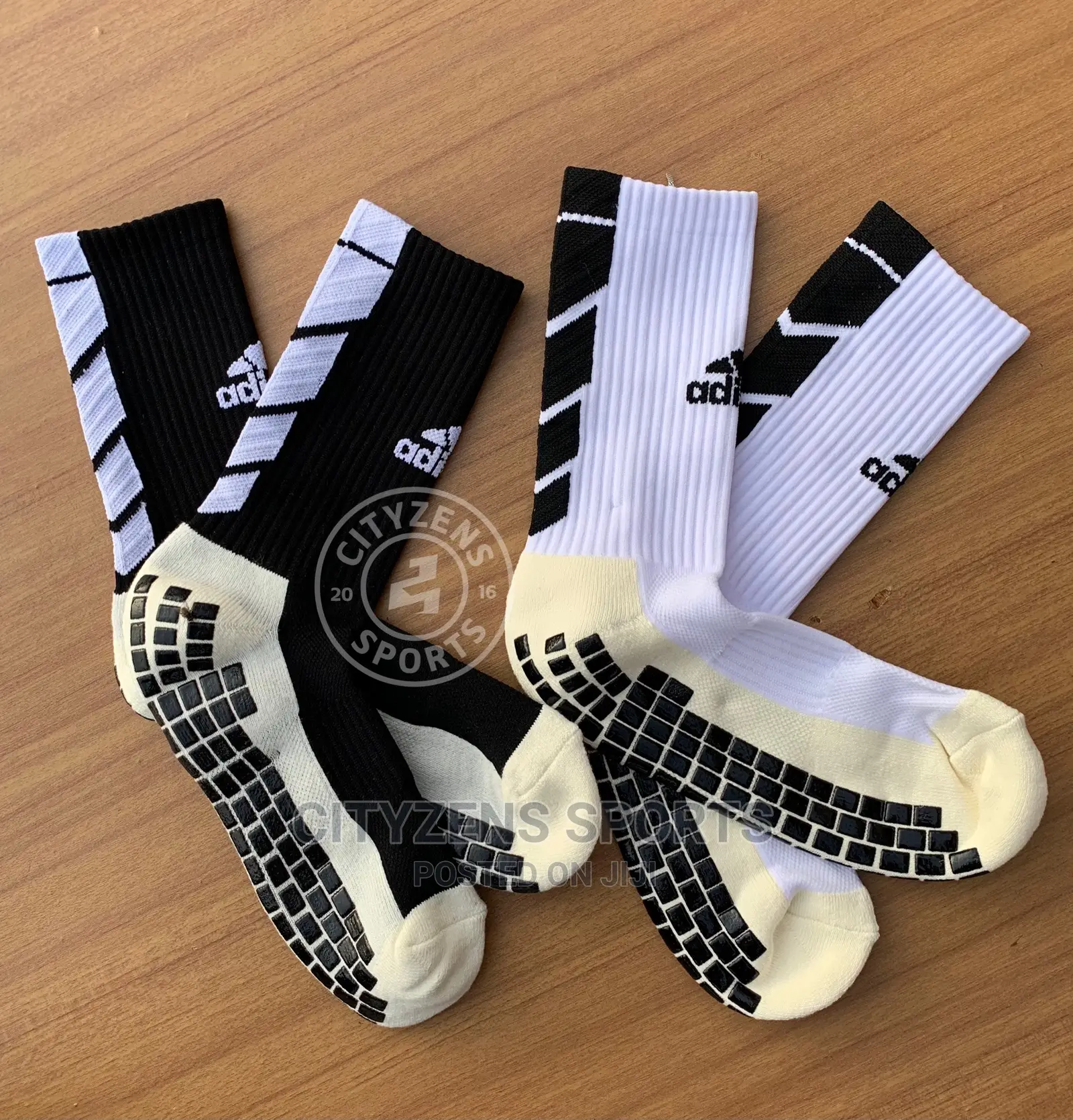 Adidas Brack and White Grip Socks
