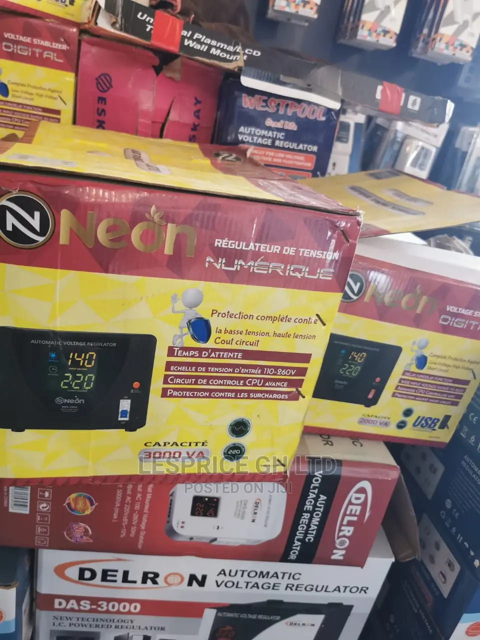 Affordable Neon Digital Voltage Stabilizer 1500 Watts