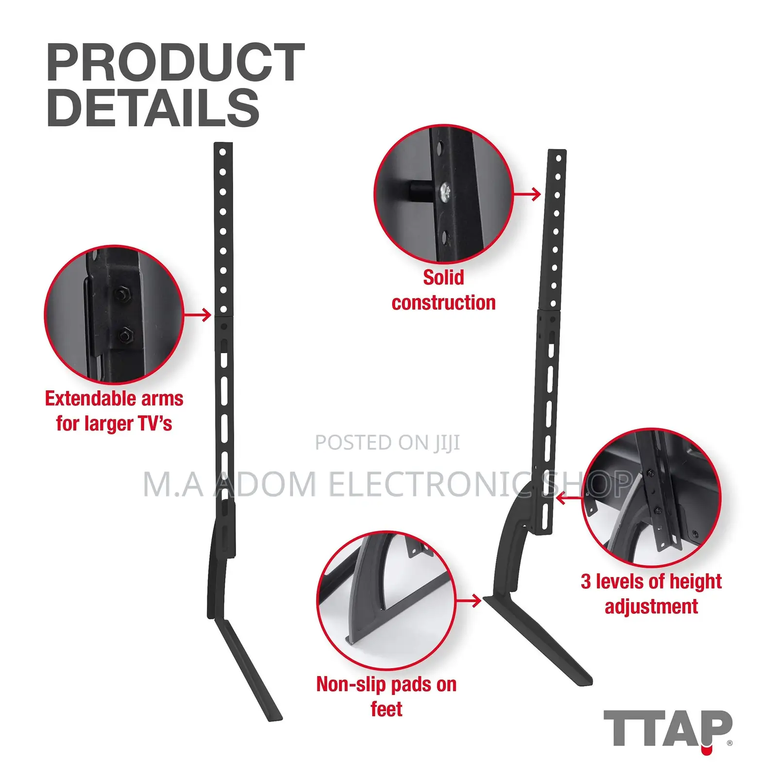 Tv Led Stand for TVS With Missing Stand