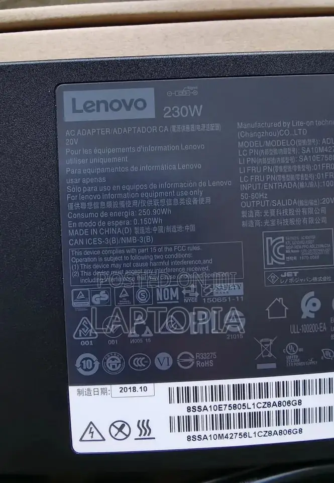 Lenovo USB Charger 230W Original