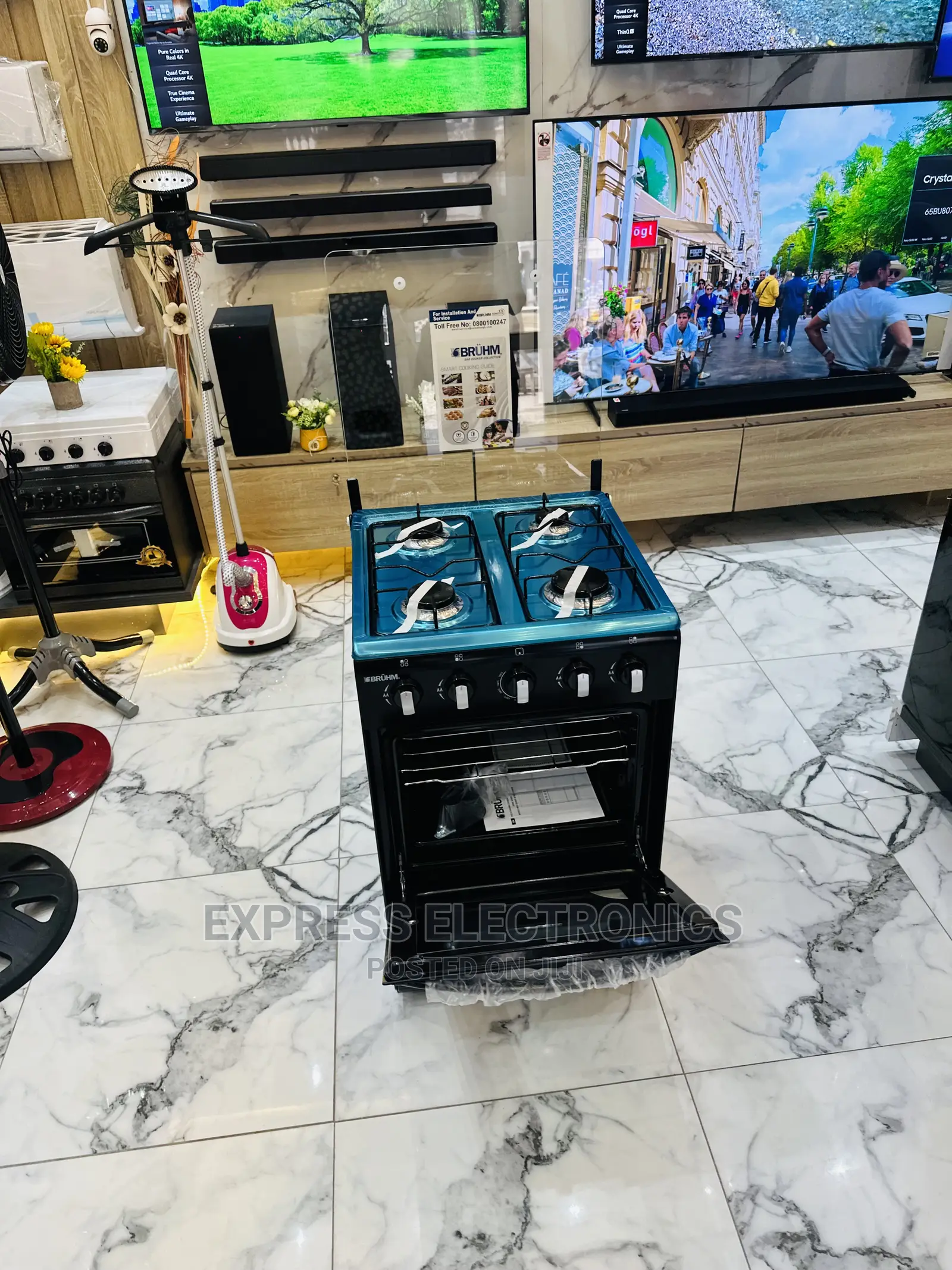 50/50 Stainless Steel 4burner Gas Cooker Oven Grill Chigo