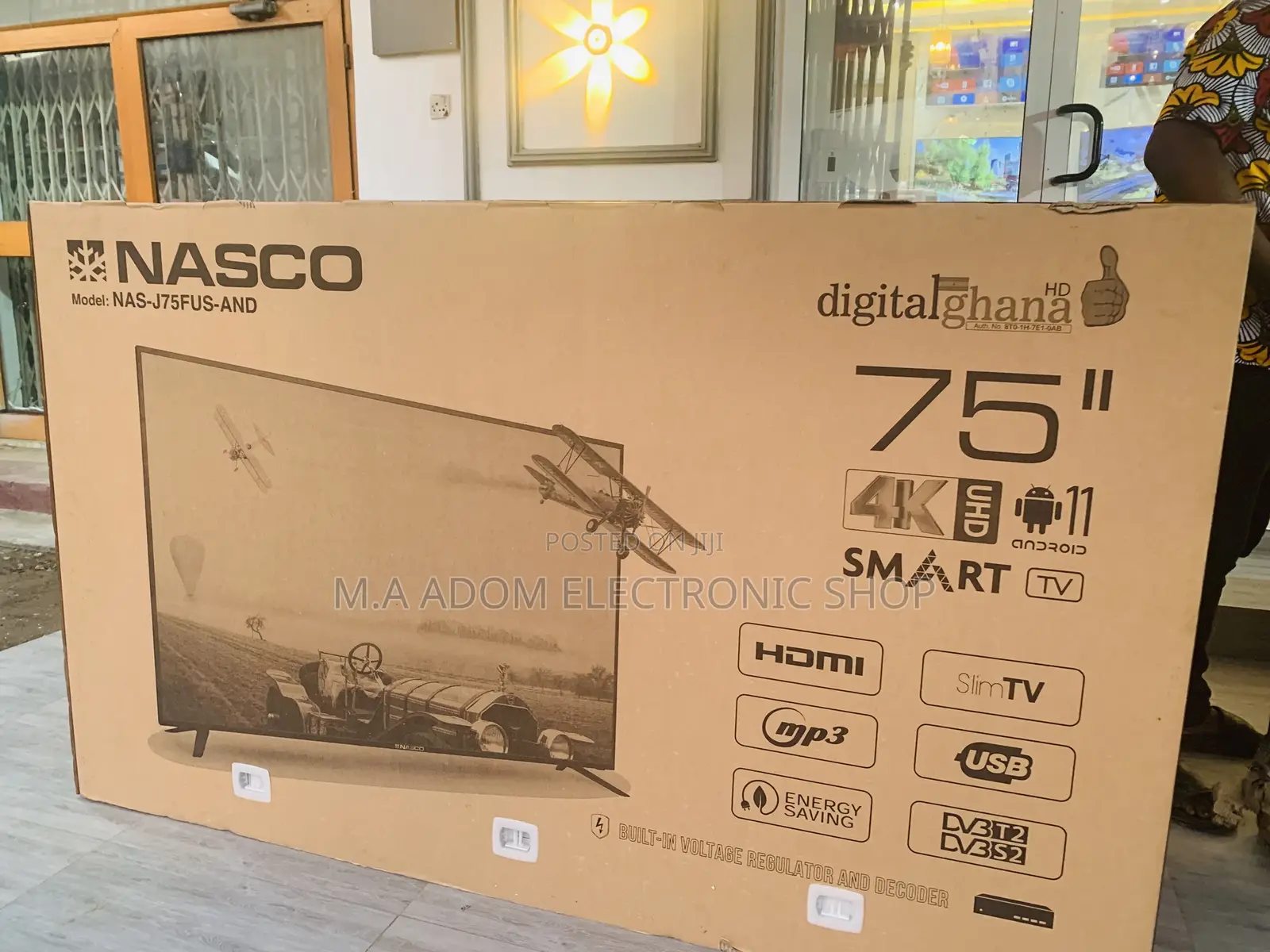 Nasco 75”UHD Energy Smart Android Led Tv