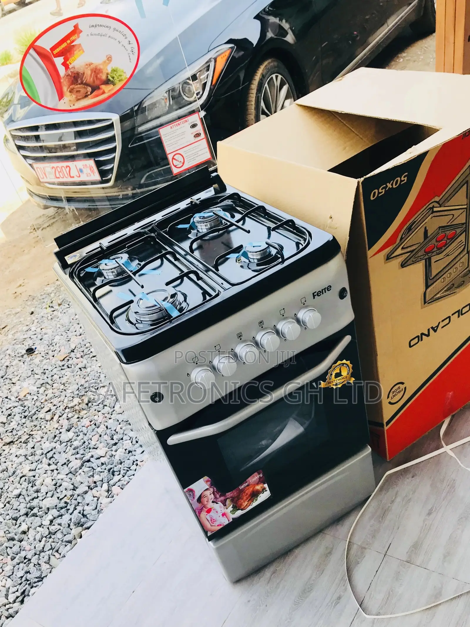 Ferre High Quality 50x50 Oven Grill 4 Gas Burner 