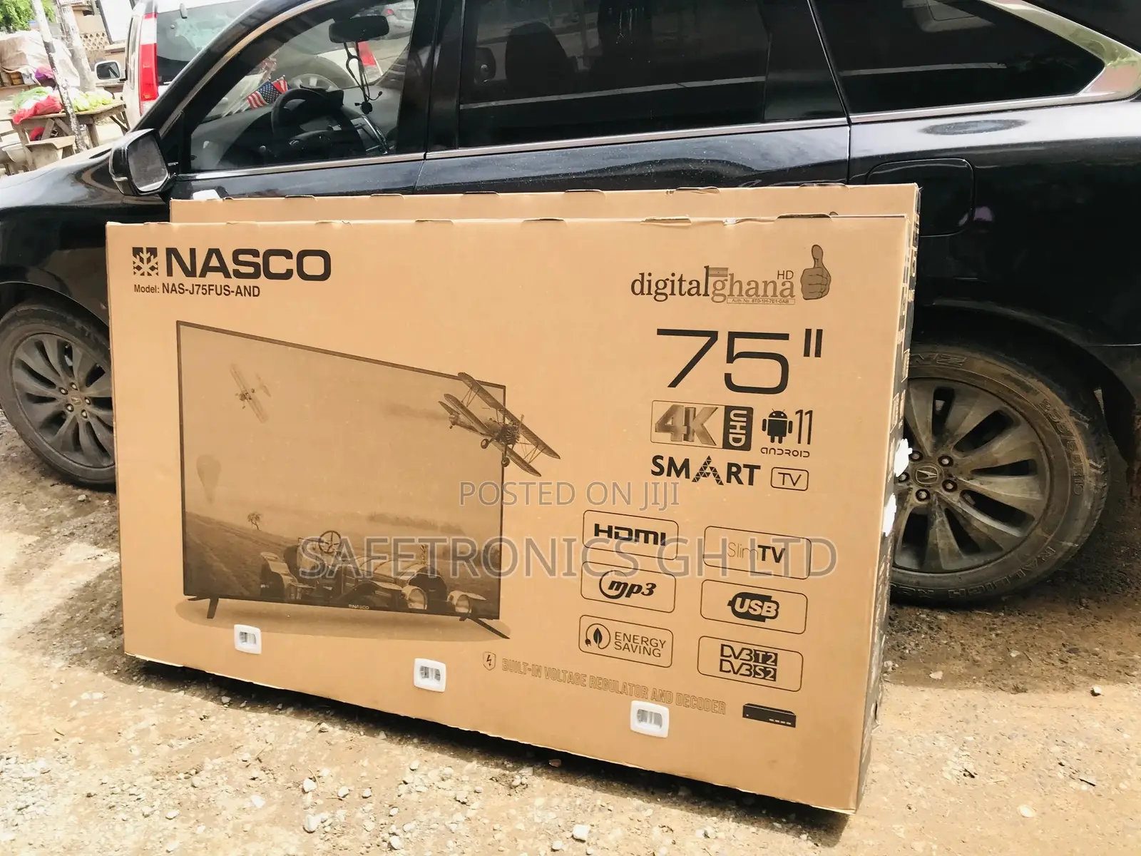LED 75” Digital Nasco Tv Smart UHD HDMI Glossy
