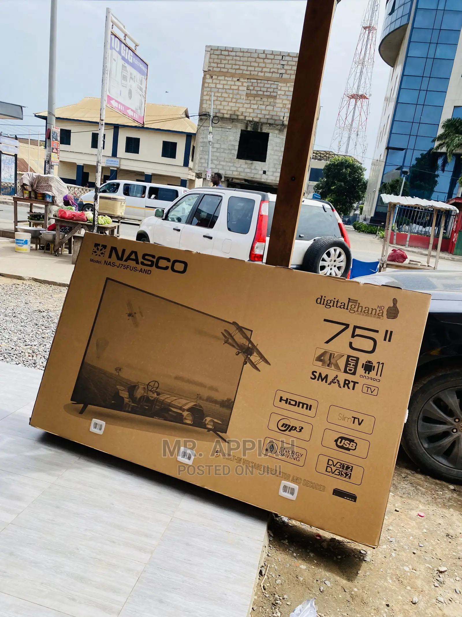 Brand New 75” Nasco Tv at Best Price,(Nas-J75fus-And)