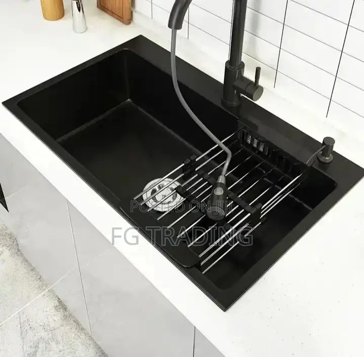 Black Sink - Kitchen Sink - Complete Single Bowl