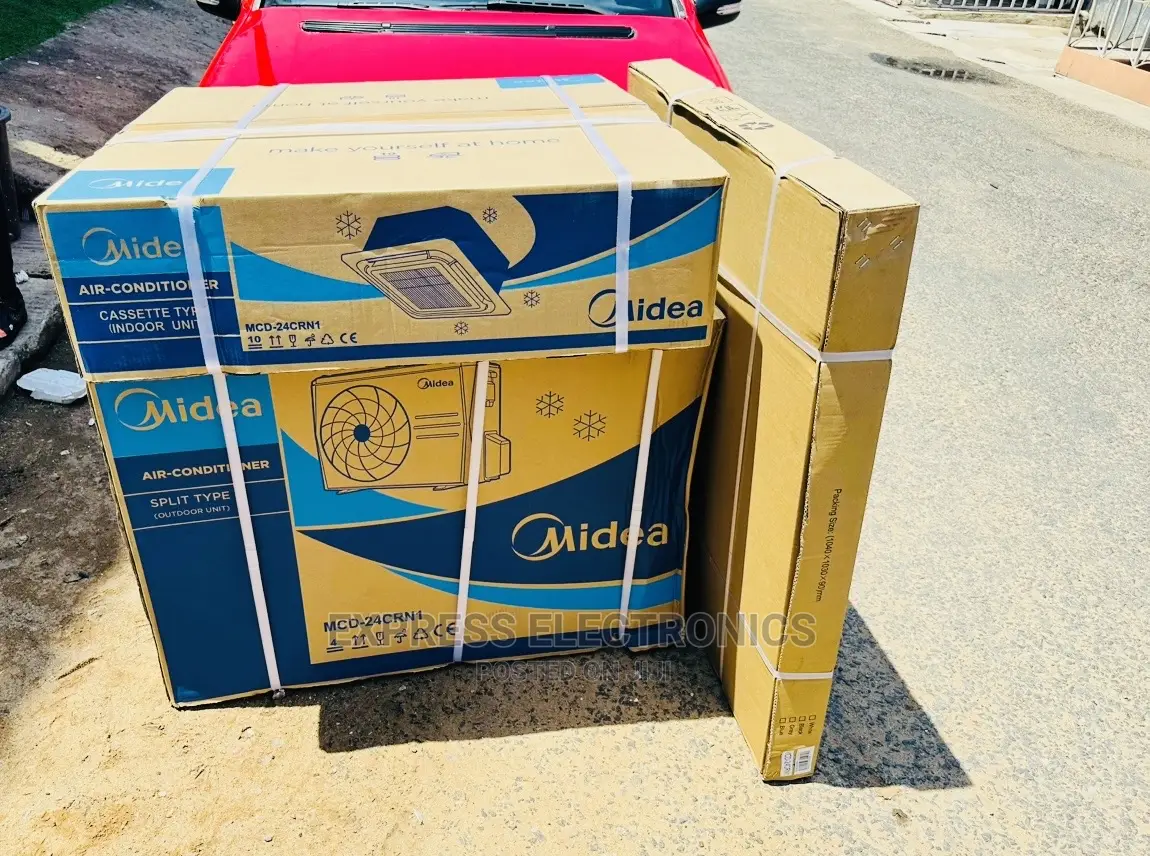 Dual Drainage Pipes Split Midea Cassette 3.5hp AC