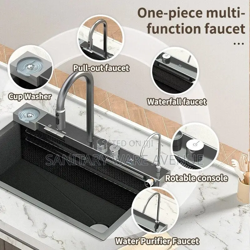 Waterfall Kitchen Sink _ Smart Sink