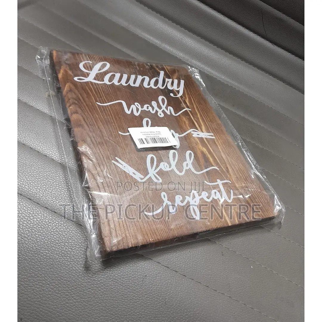 Laundry Rules Wash Dry Wood Decor