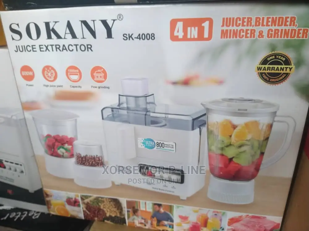 Sokany 4 in 1 Sk - 4008 Juice Extractor