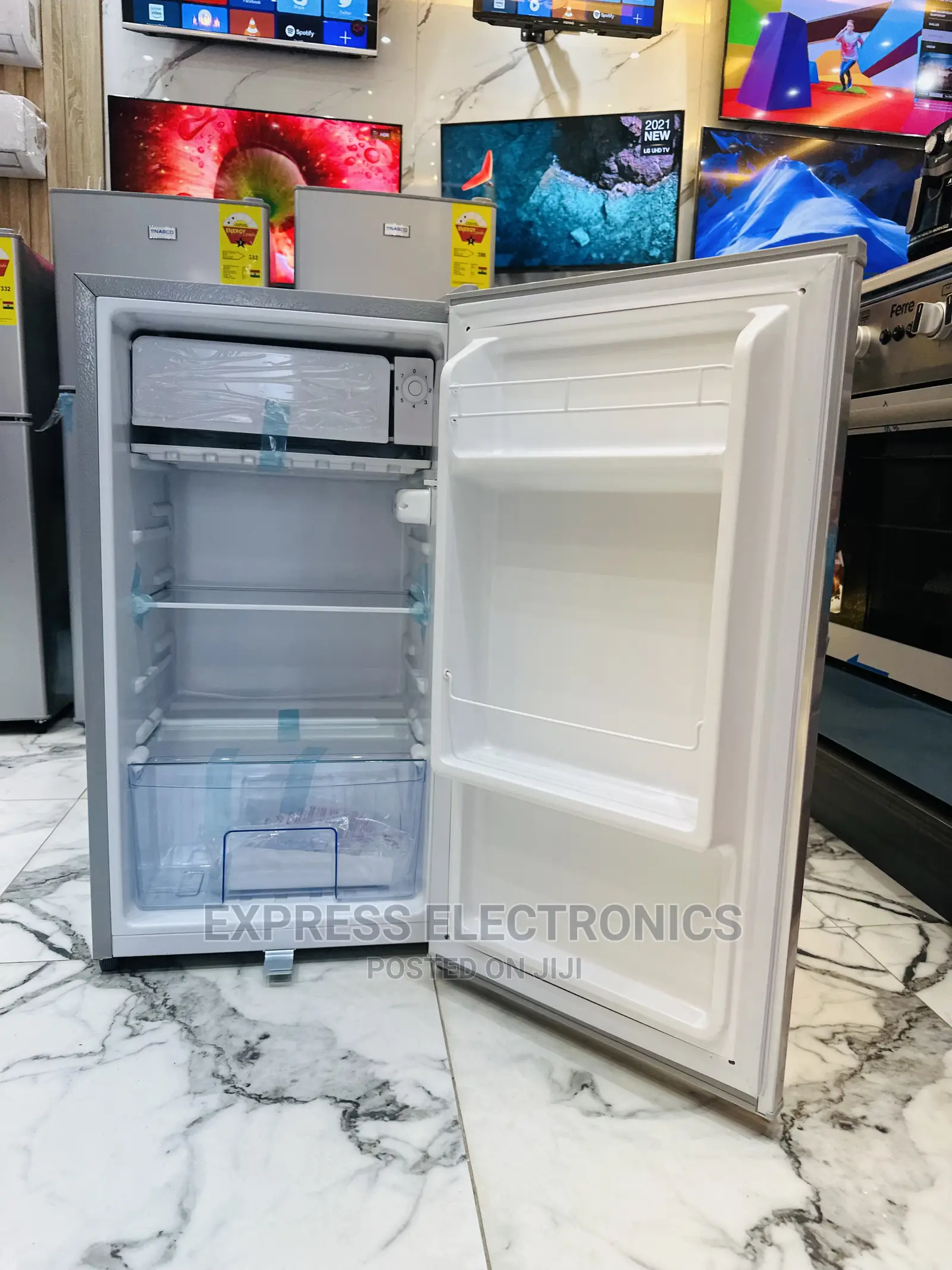 Adjustable Shelf Glass Table Top Fridge Zara 80L Single Door