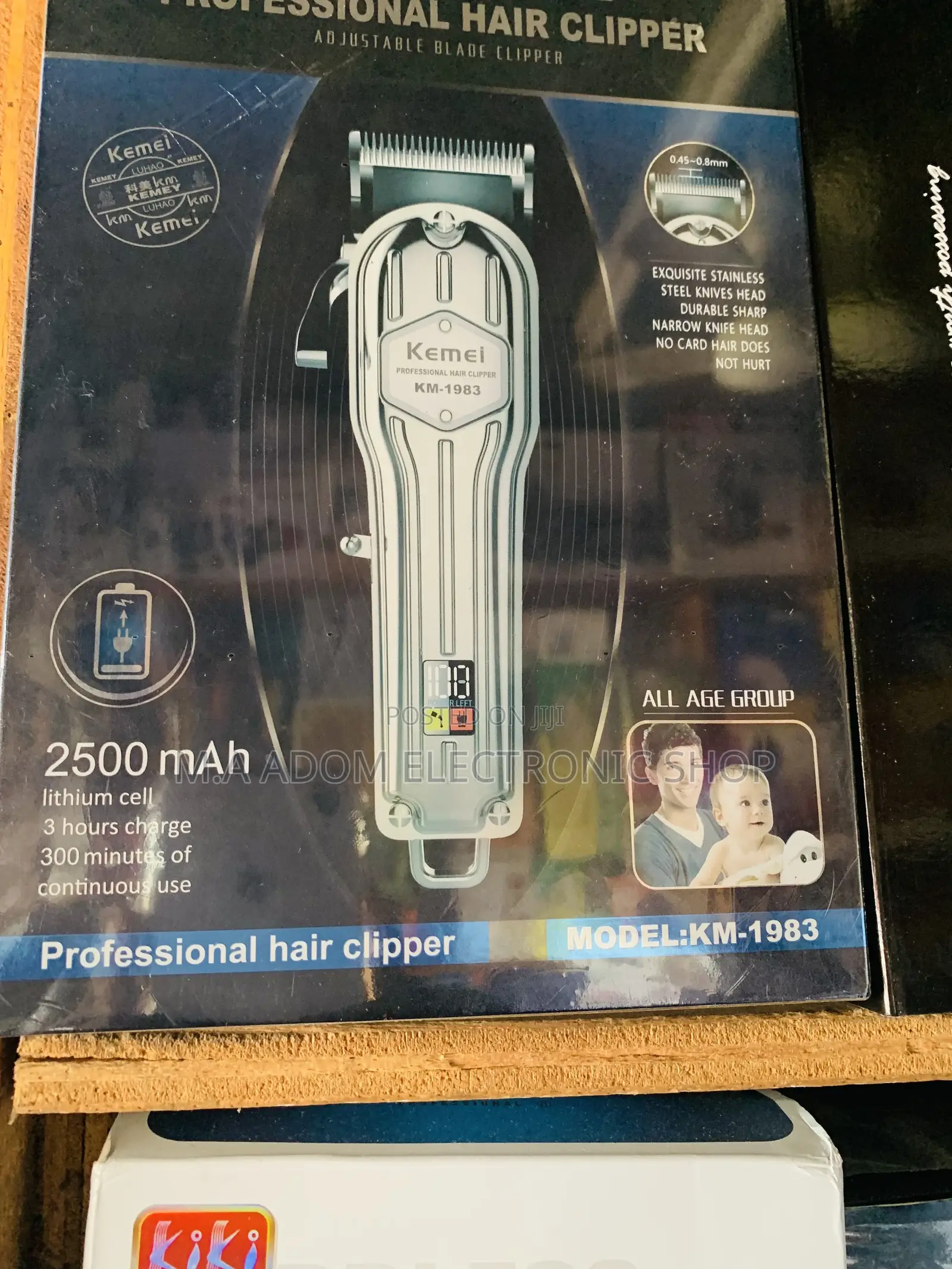 Brand Original Silver Color Cordless Clipper for Barbering