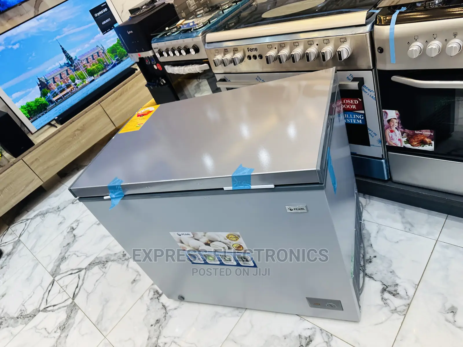 Tempered Glass Sliding Single Chest Freezer Midea PCF-290