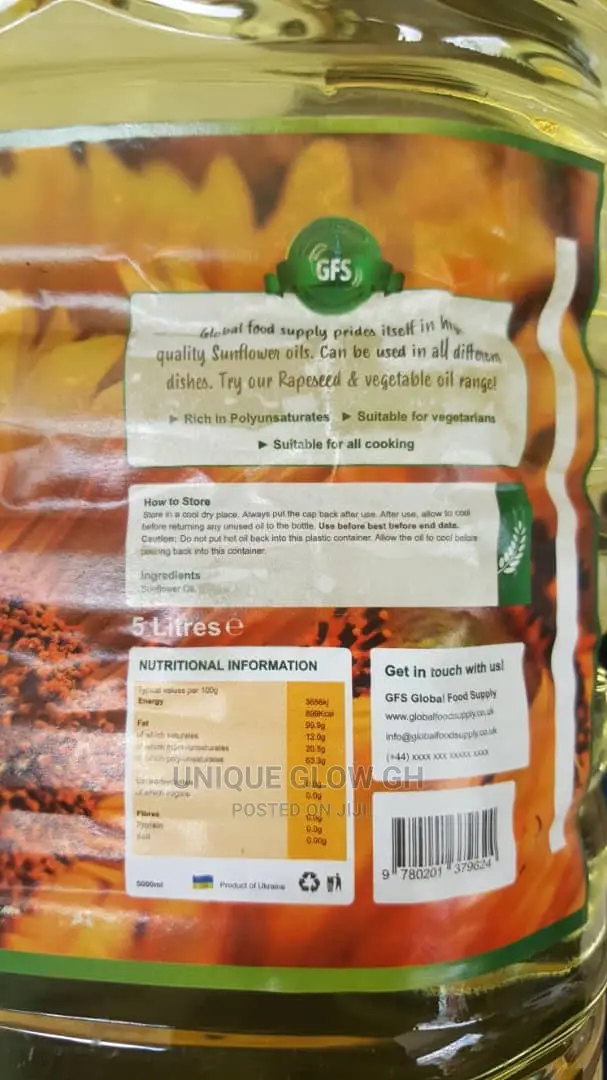 GFS Sunflower  Cooking Oil UK  Standard