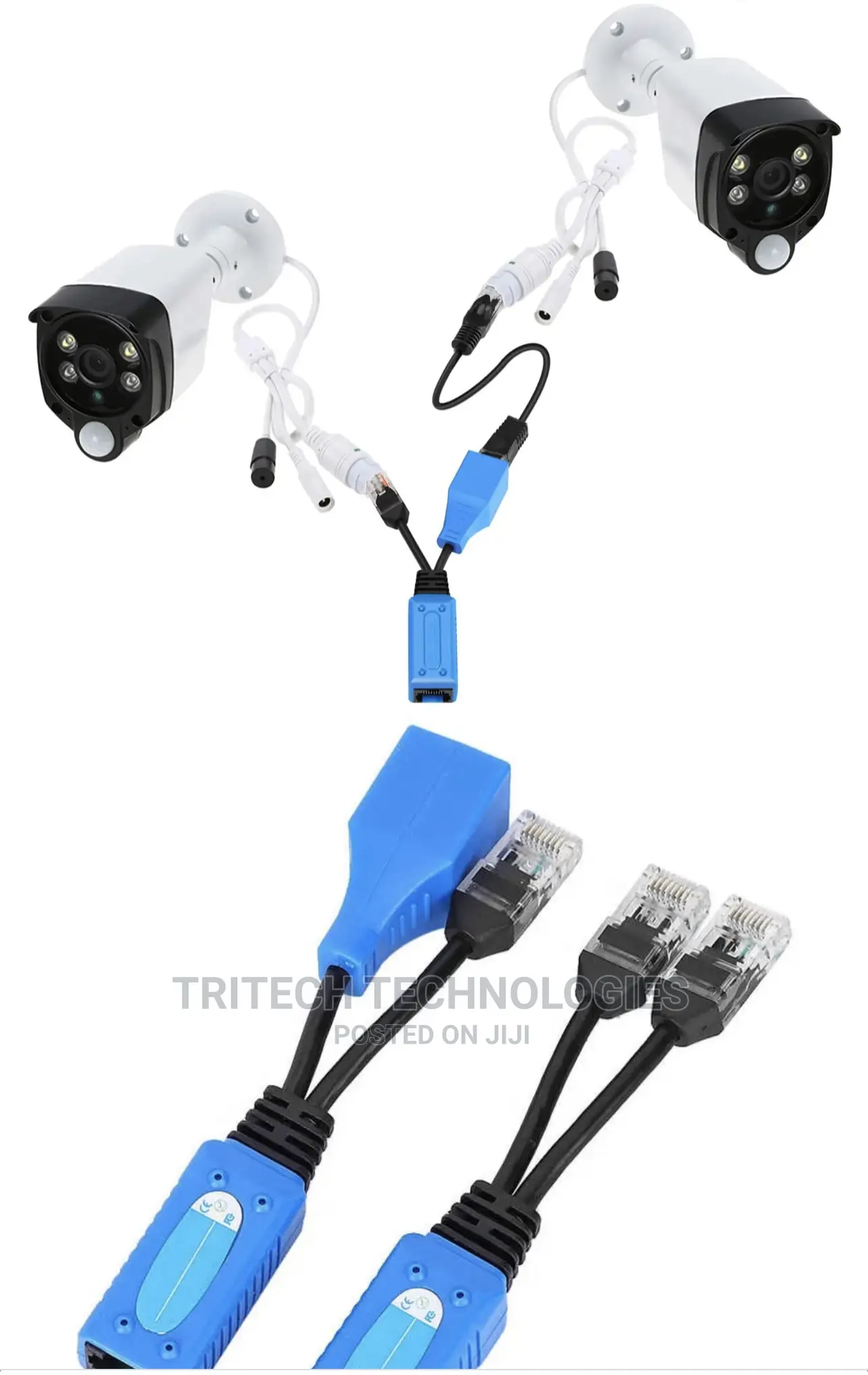 Rj45 Ethernet Cable Combiner Shearing Kit for Poe Cameras
