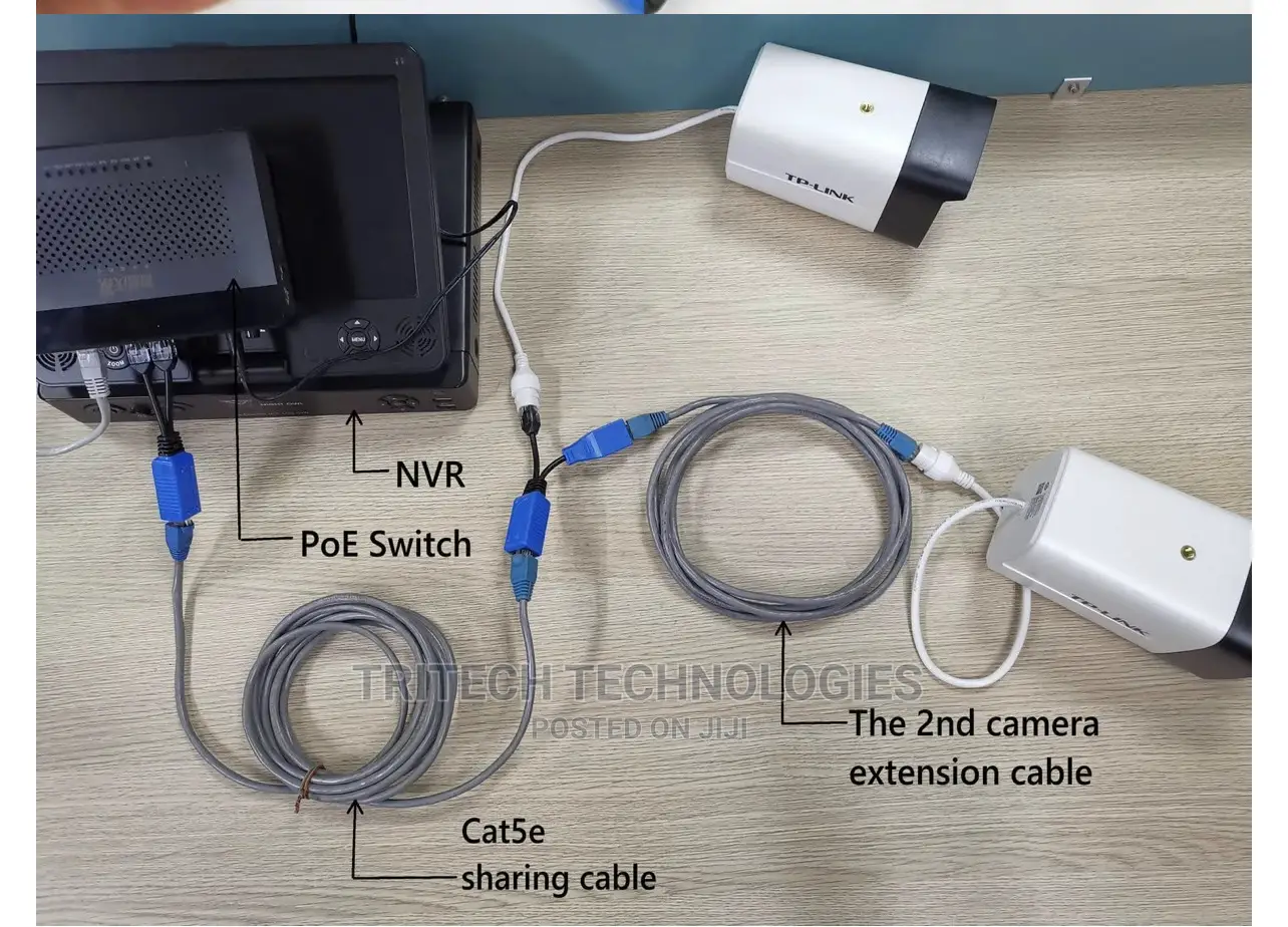 Rj45 Ethernet Cable Combiner Shearing Kit for Poe Cameras
