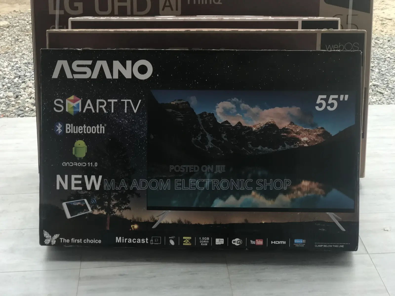 Sleek Asano 55" UHD Smart Satellite TV
