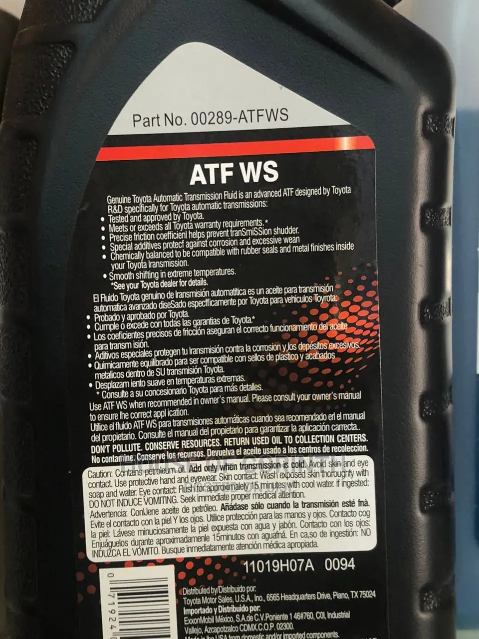 Ws - Atf. Toyota 1L