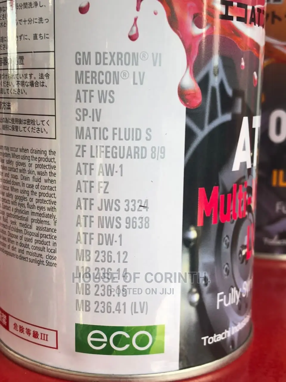 Atf Dexron6, Lv, Etc. Multi-Vehicle. Totachi, Japan. 4l 1l