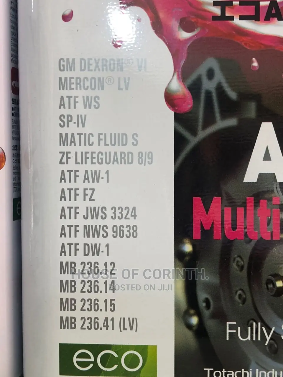 Atf Dexron6, Lv, Etc. Multi-Vehicle. Totachi, Japan. 4l 1l