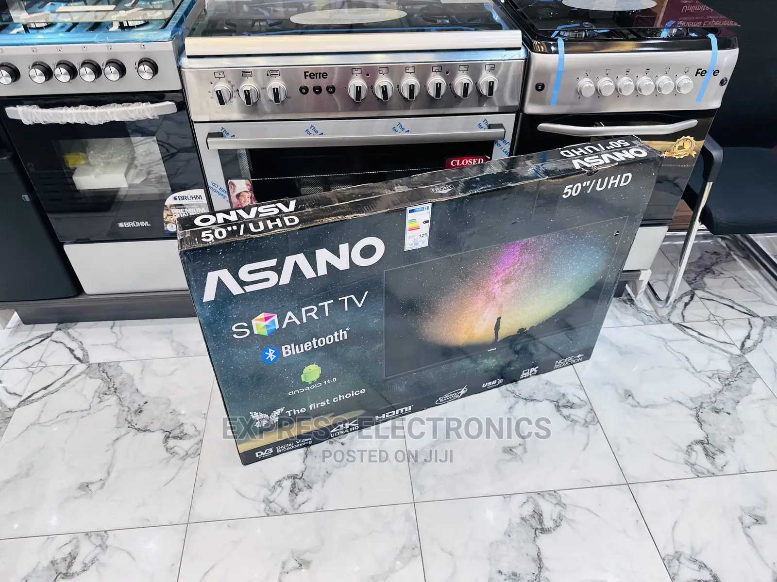 Bluetooth Uhd Asano Tv Display 50”Android