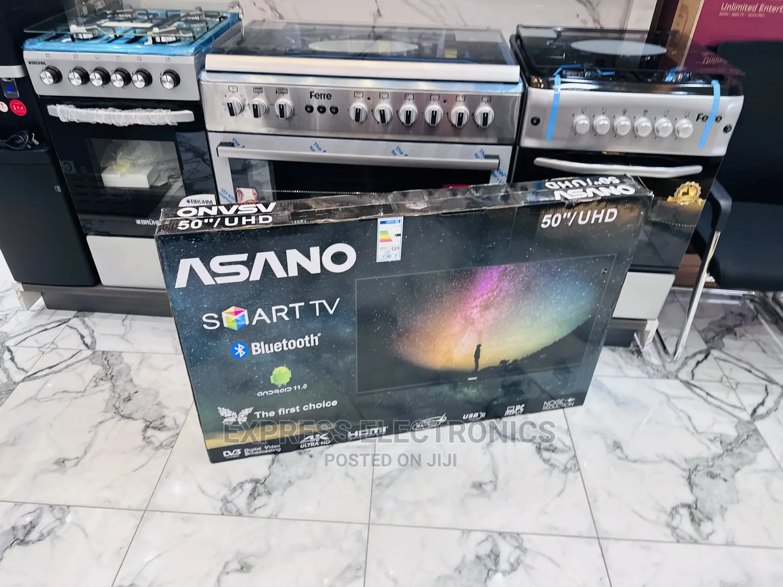Bluetooth Uhd Asano Tv Display 50”Android