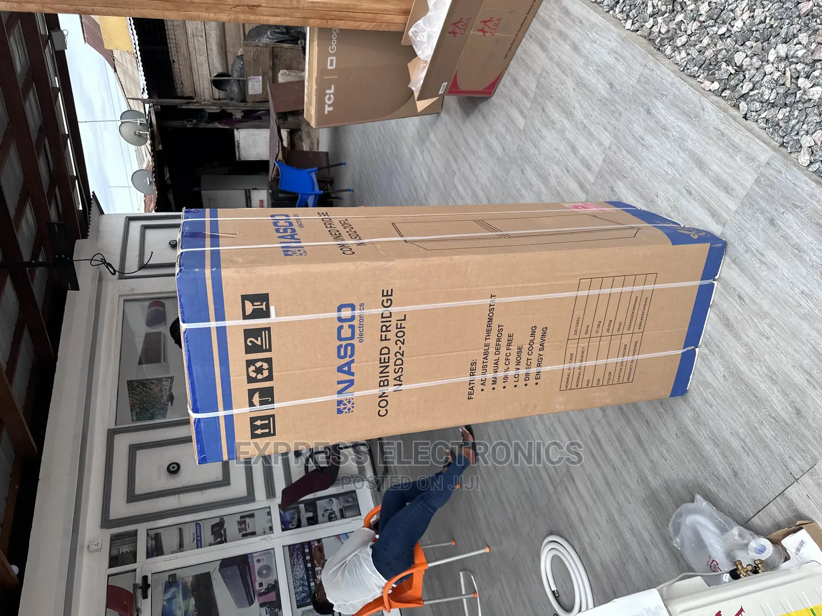 No Noise Nasco Double Door Fridge Nasd2-20fl Bottom Freezer