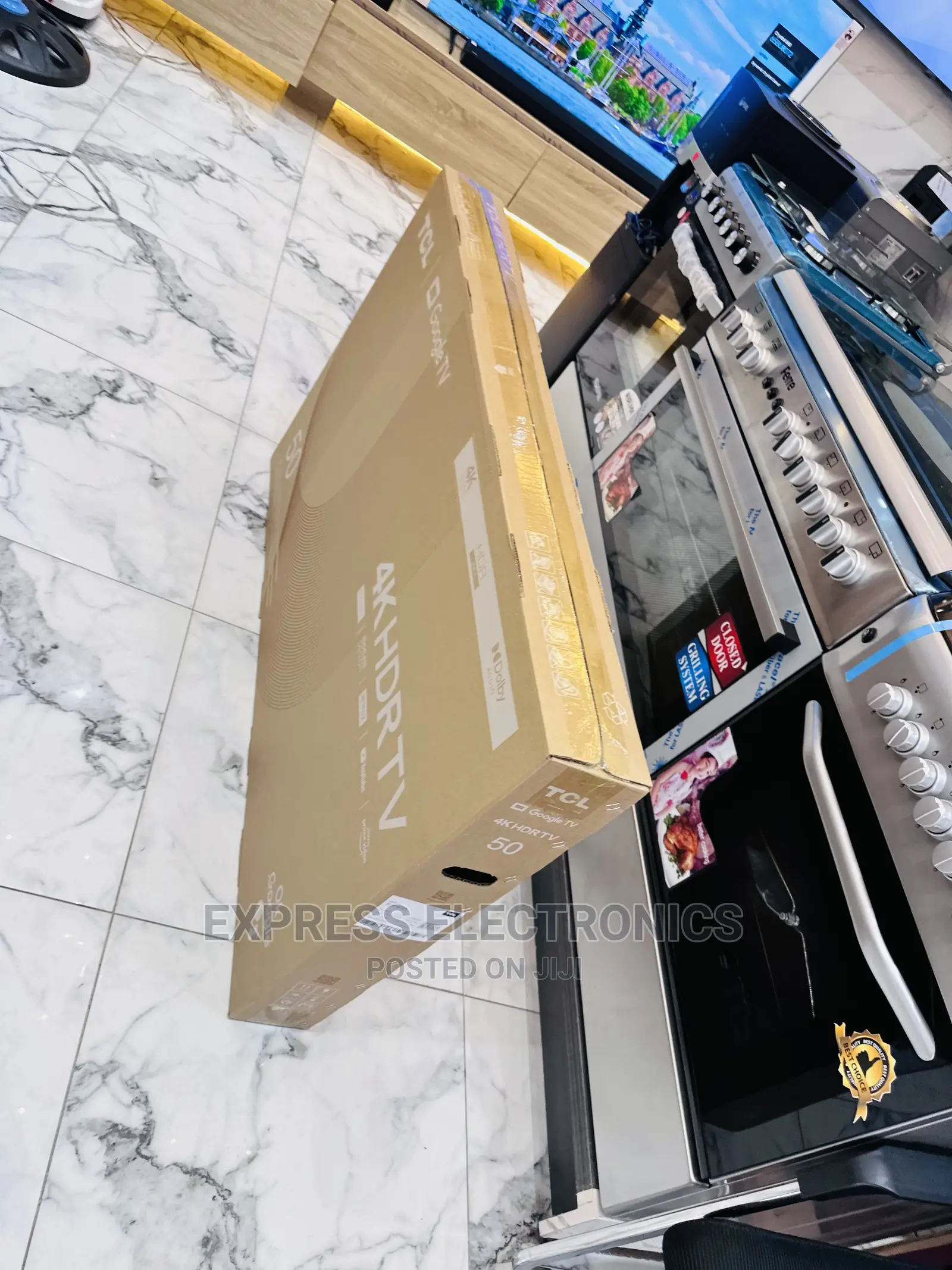 Glossy Black Slim UHD Smart TCL 50”P635 Tv 