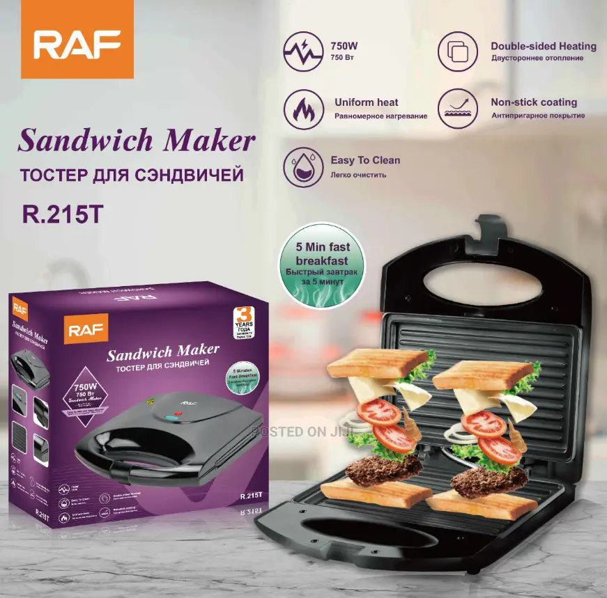 RAF Haeger Professional Sandwich Maker 750W Non-Stick