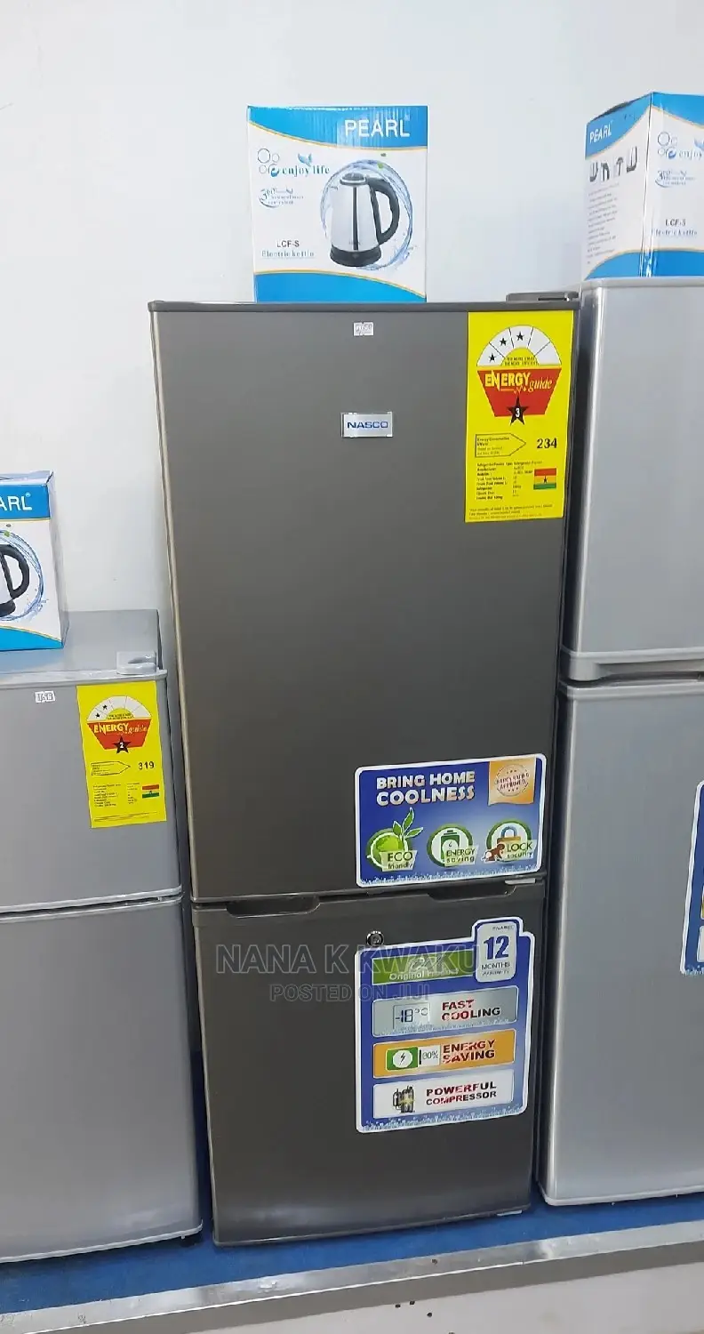 New_nasco Nasd2-16 Double Door Fridge With Bottom Freezer