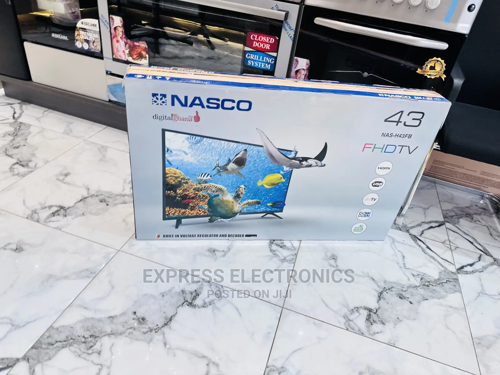 Call  and Order for Nasco 43”FHD Digital Satellite 