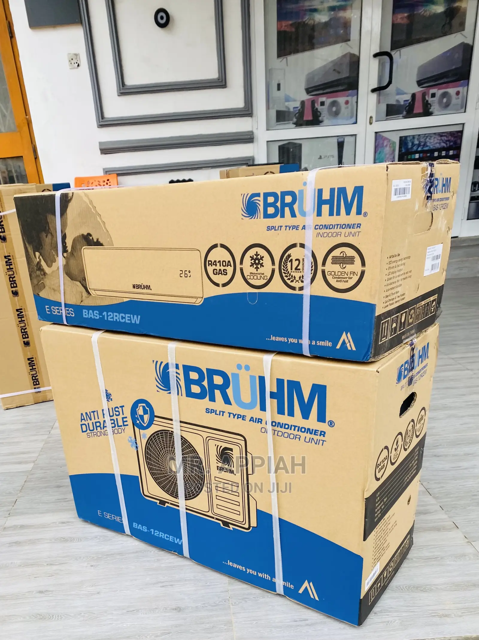 Energy and Cost Saving Bruhm(White)1.5hp Air Conditioner.-.