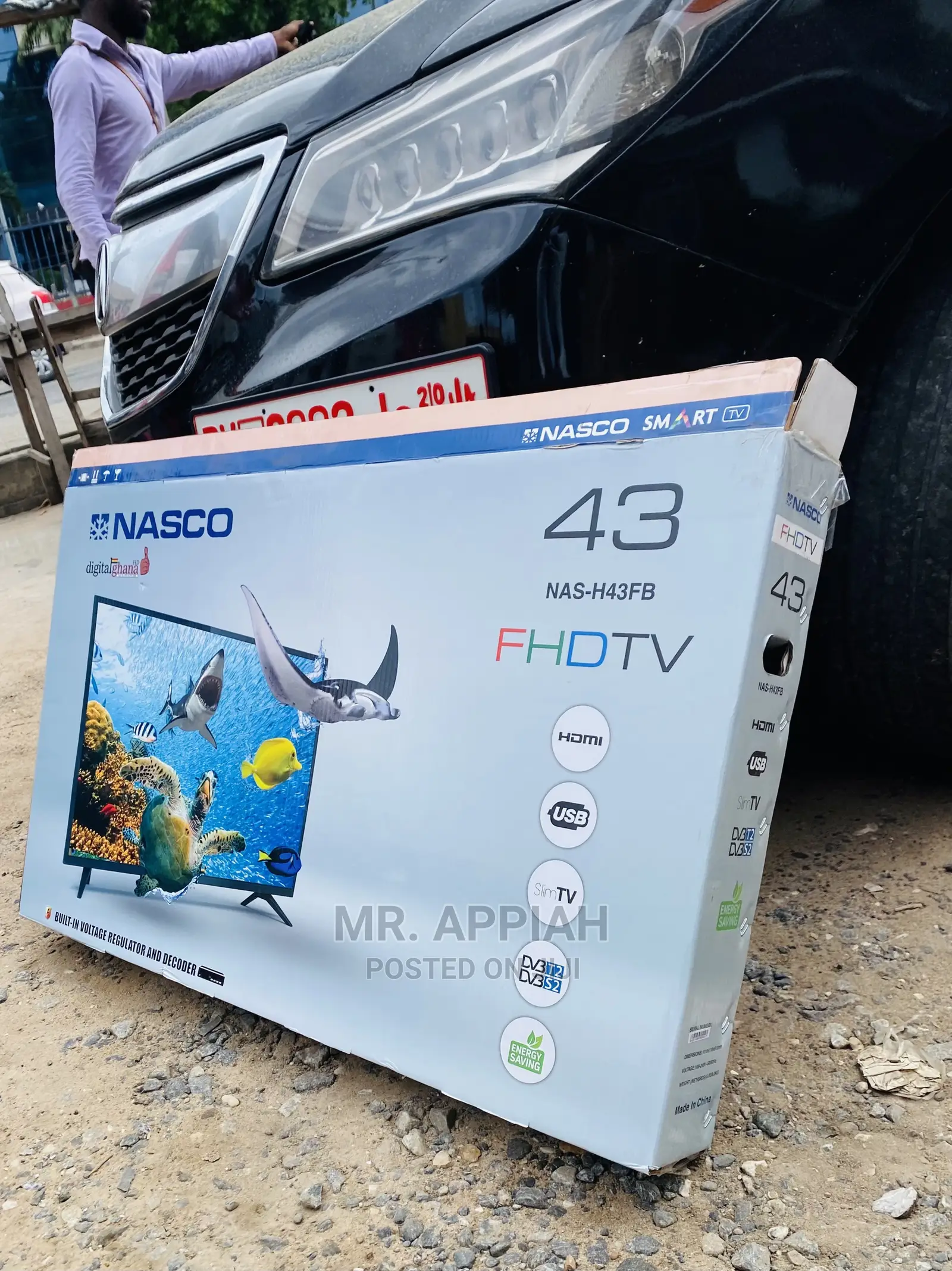 (Nas-H43fb)Clear Nasco 43 Inch Digital Satelite FHD Tv,