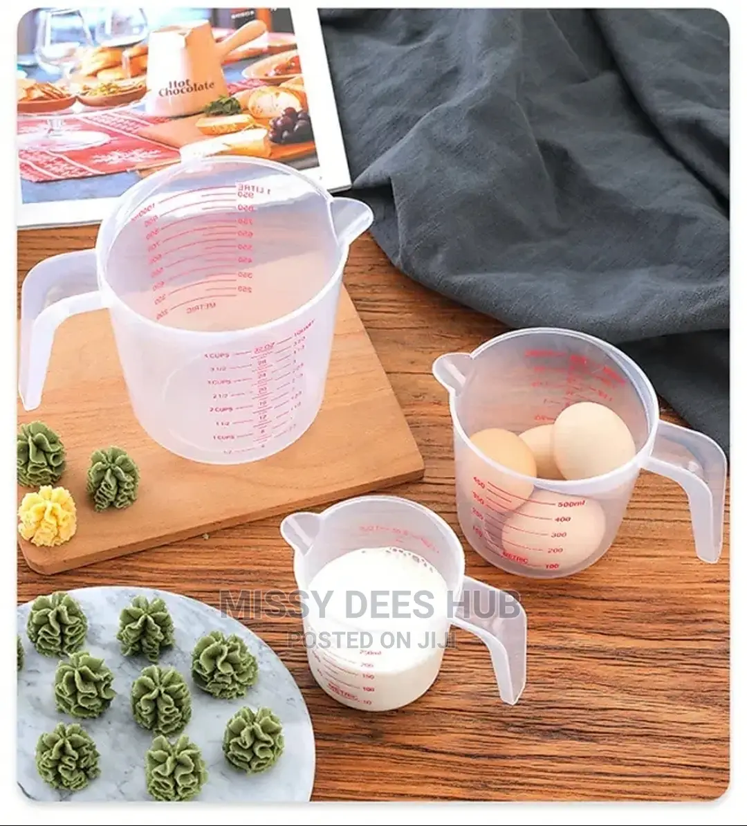 3pcs Plastic Measuring Cups Set