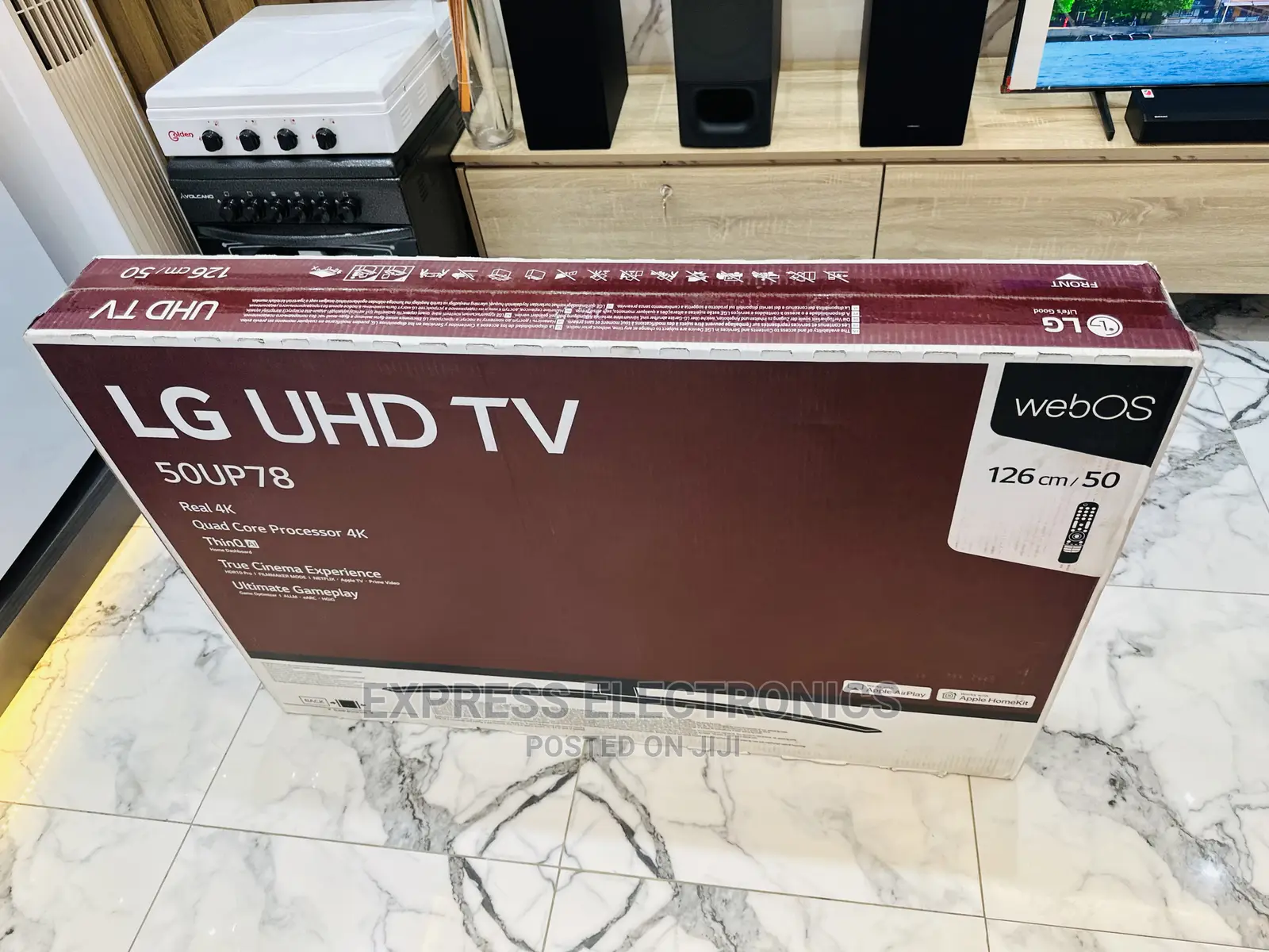 Realistic Shades and Hues Sleek UHD Up78 50”LG TV 