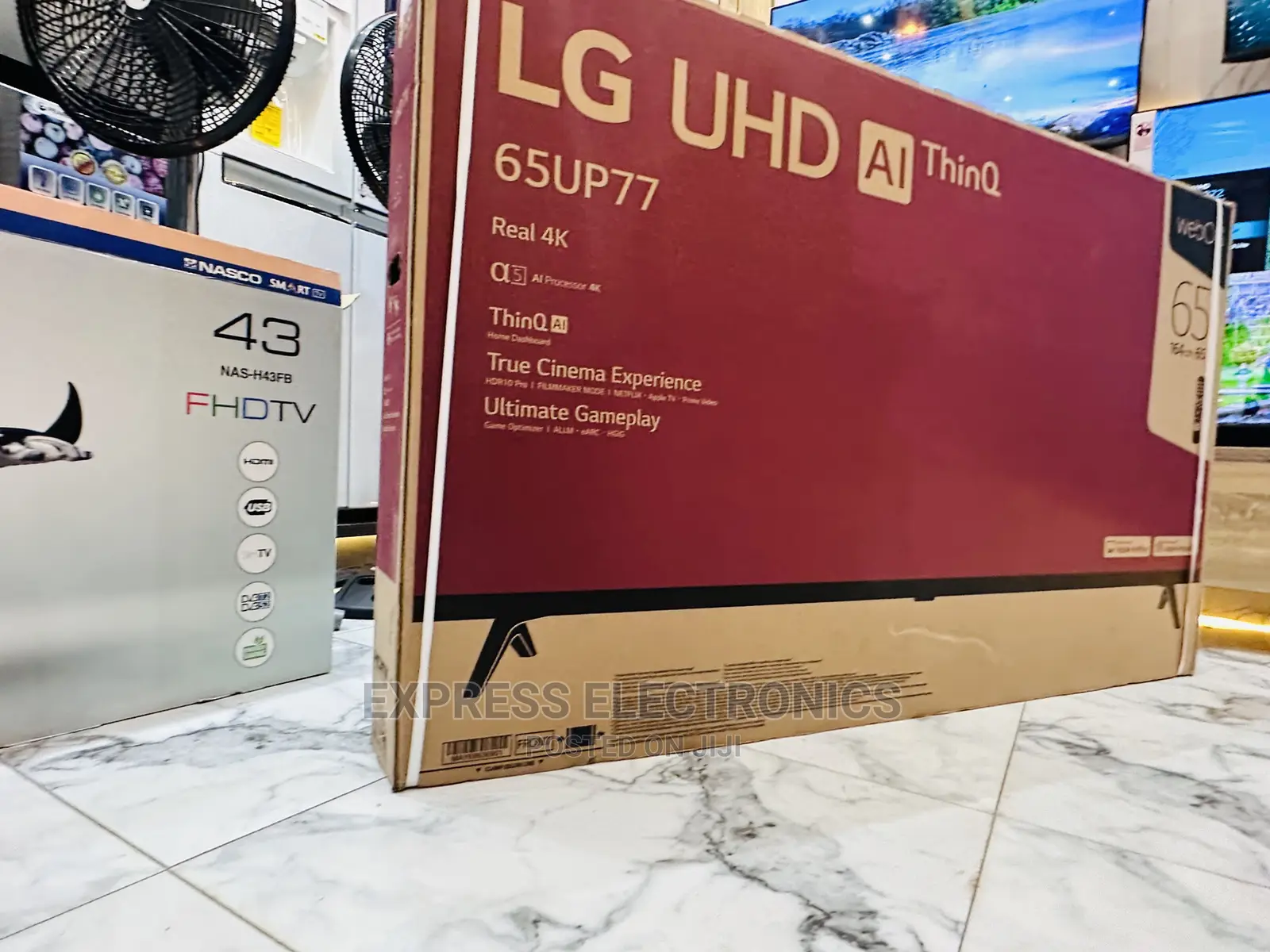 Adorable  Black UHD Smart 65”Up77 Lg