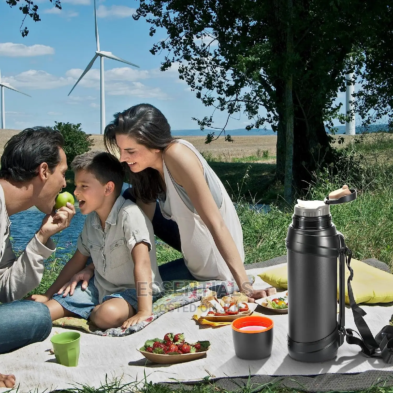 Insulated Water Jug Classic Vacuum Bottle With Plastic Cup