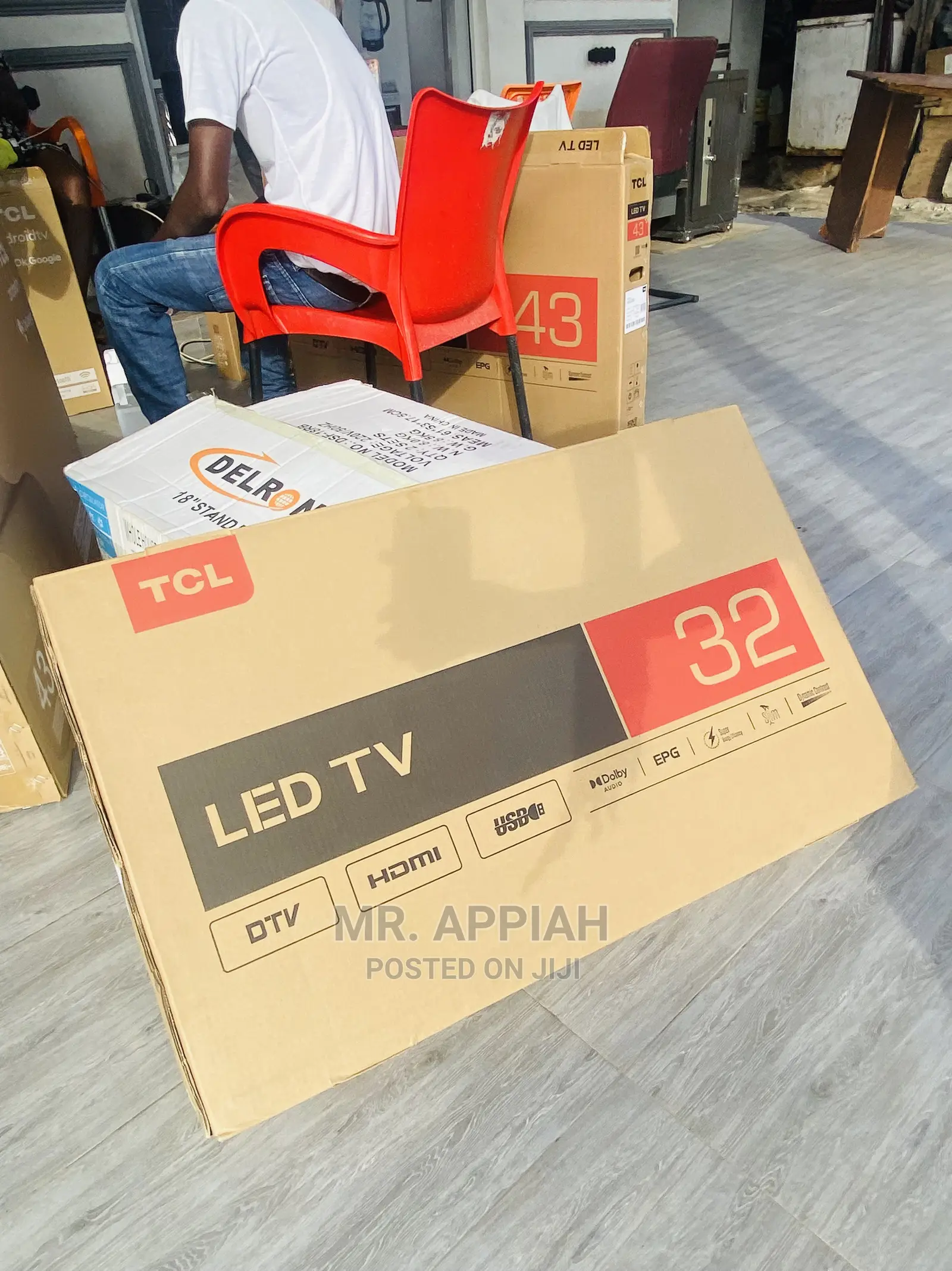 Extremely Quality TCL HD LED Tv Available(Black)
