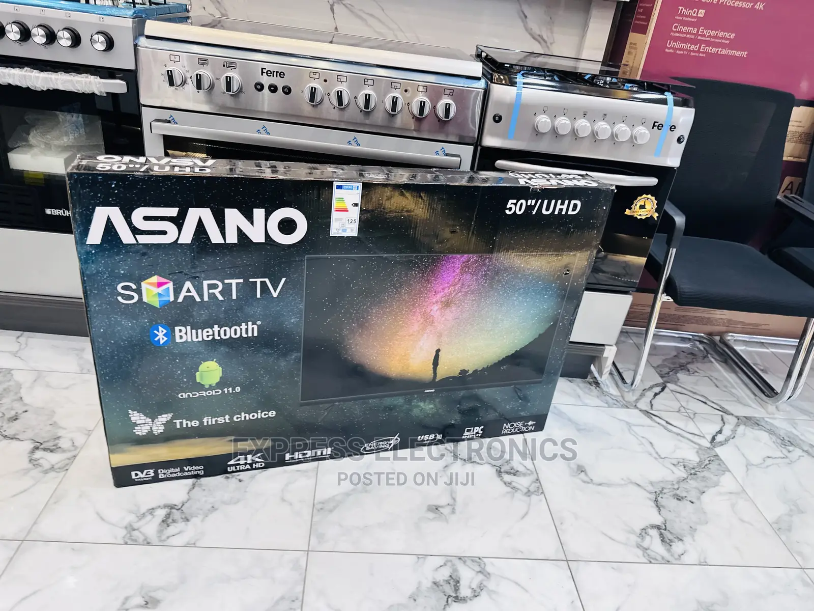 1 Year Warranty on Asano Tv Uhd Smart 50”