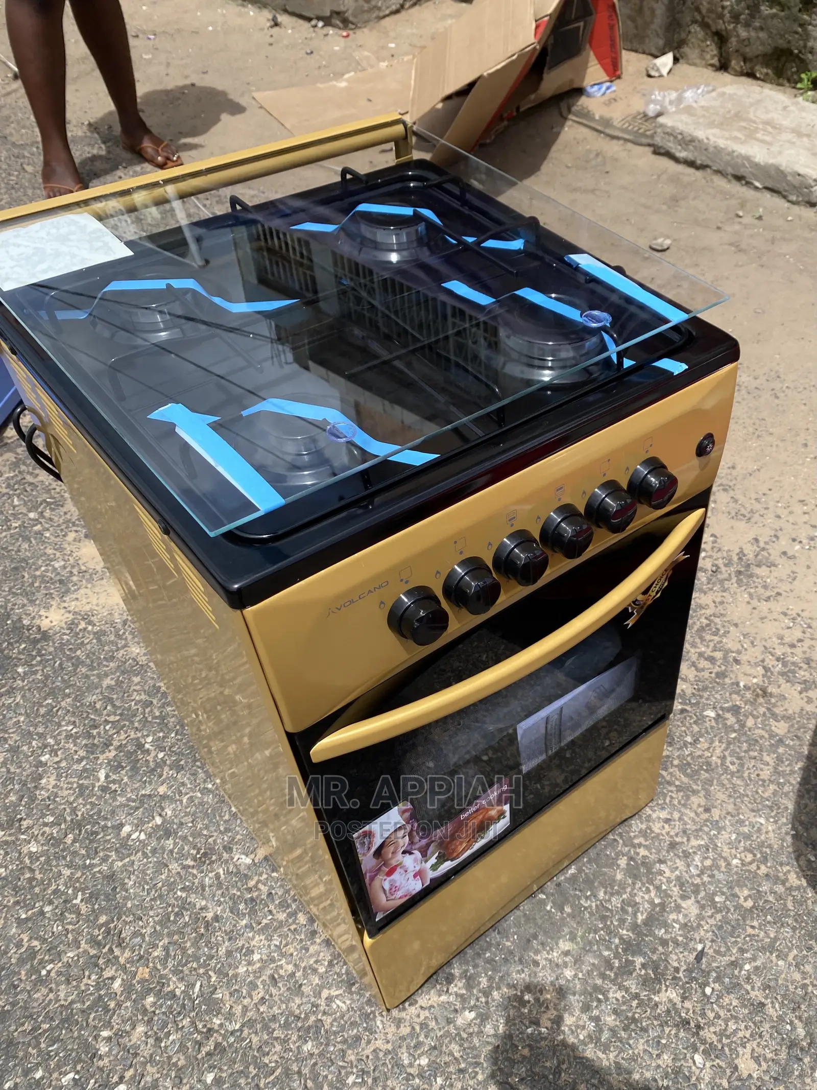 Reliable Volcano 50*50cm 4 Gas CookeR(Yellow)