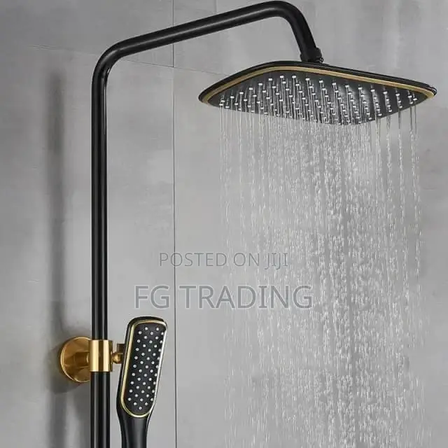 Bathroom Shower Mixer - Black and Gold Shower -