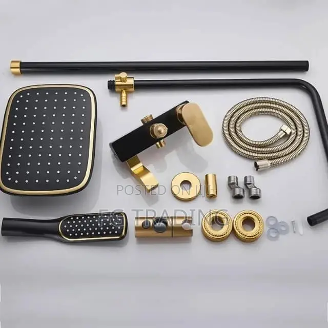 Bathroom Shower Mixer - Black and Gold Shower -