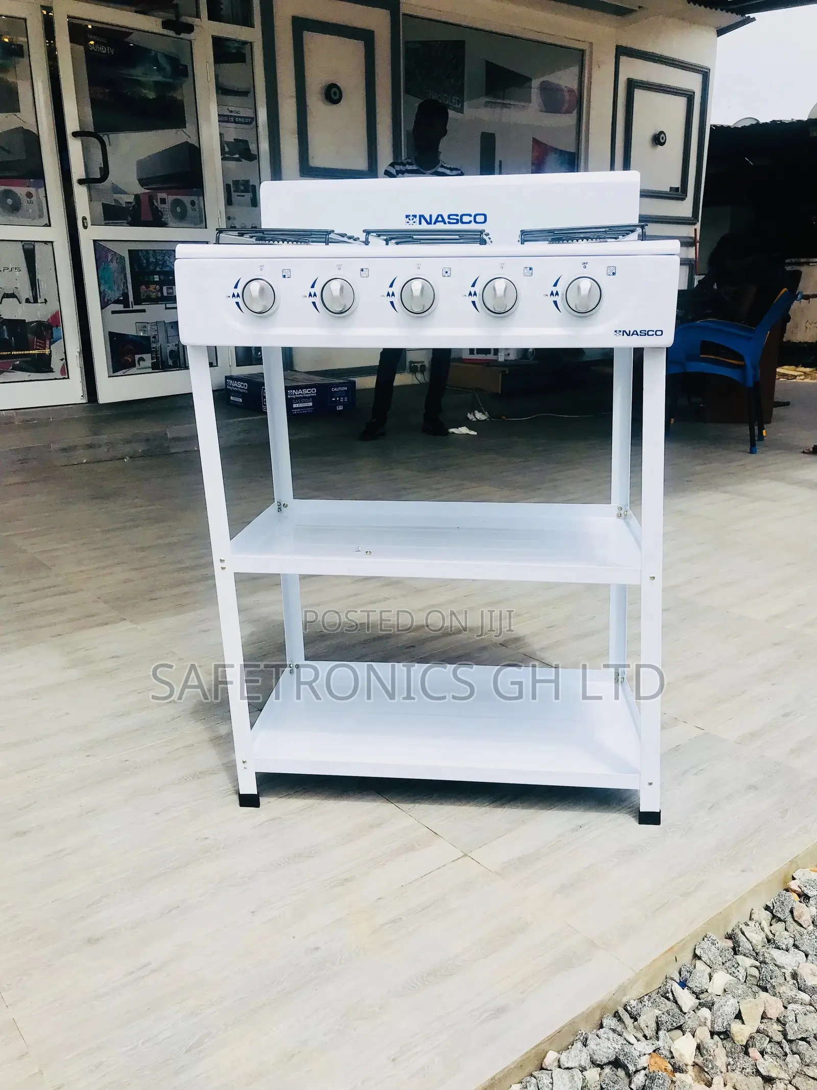 Nasco 4 Burner Gas Cooker Stainless Steel