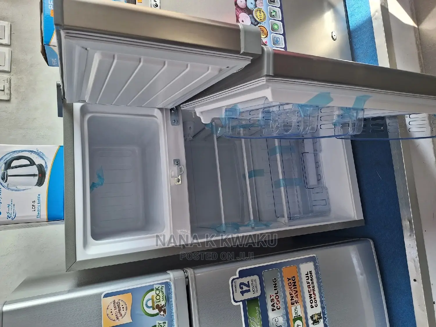 New_pearl Double Door Fridge With Top Freezer