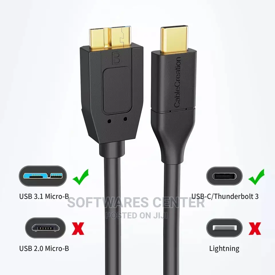 Micro B to Type C Cable (10gbps Speed)