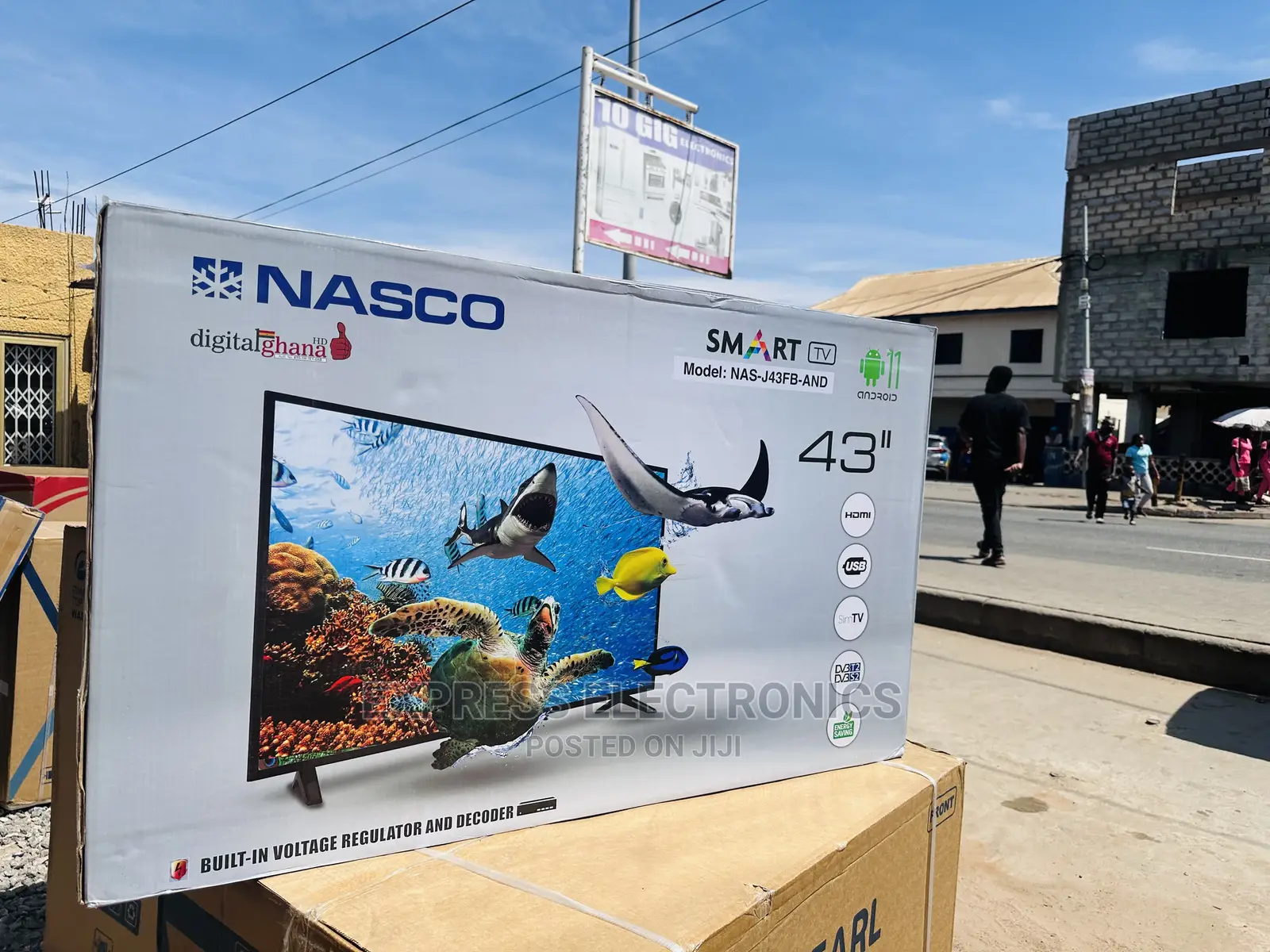 USB Port Slerk Nasco Smart 43”FHD Android Satellite